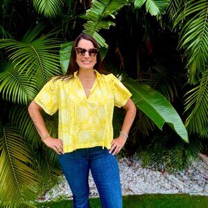 NWOT Sunshine Tienda Gemma Palm Top